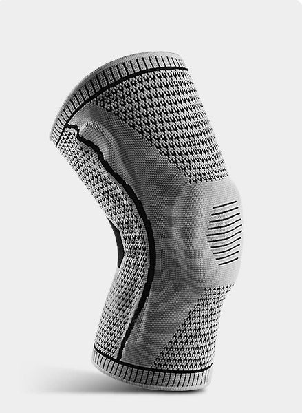 Elastic Spring Support and Silicone Protection Knee Brace for Load-reducing and Compression Protection