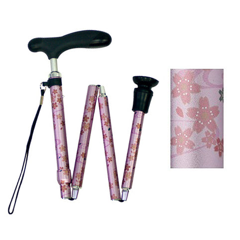 Kaientai Product Walking Cane - Aluminium Slim Neck Folding Walking Stick CMS-13 介援隊折りたたみ和柄杖 CMS-13