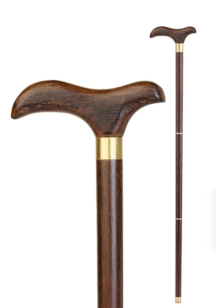 Real Wood Walking Stick - Rosewood 3-section Cane(brown / light brown / red / black color)