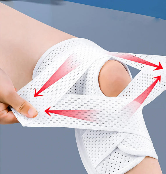 V-shaped Two-way Strap Sport Knee Pads with Elastic Spring Support and ...