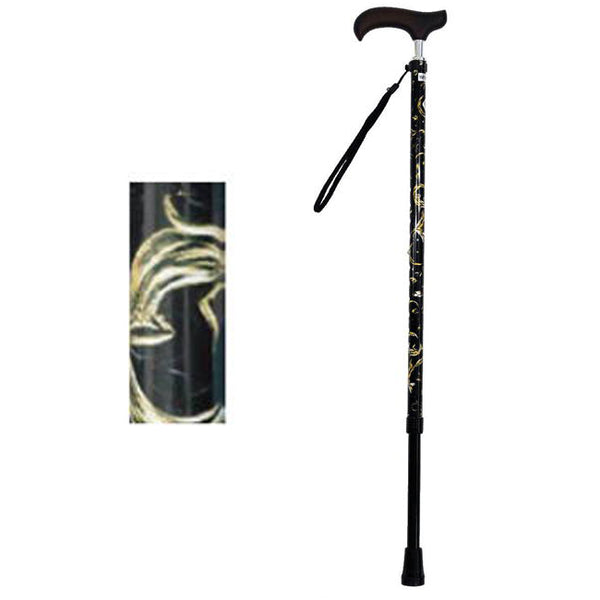 Welfan Cane - Dream Life Stick Slim Neck Patterned Telescopic Cane(Slim Type)(Pattern 2) ウェルファン 夢ライフステッキ スリムネック伸縮スリムタイプ