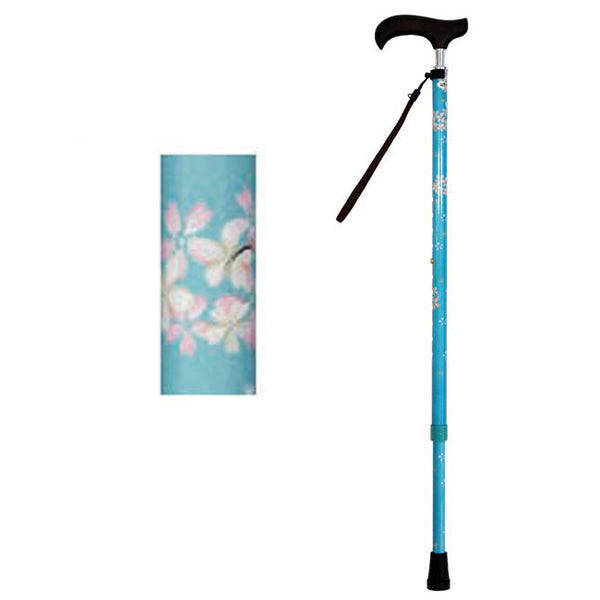 Welfan Cane - Dream Life Stick Slim Neck Patterned Telescopic Cane(Slim Type)(Pattern 2) ウェルファン 夢ライフステッキ スリムネック伸縮スリムタイプ