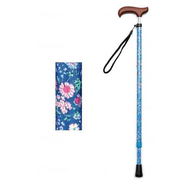 Welfan Cane - Dream Life Stick Slim Neck Patterned Telescopic Cane(Slim Type)(Pattern 2) ウェルファン 夢ライフステッキ スリムネック伸縮スリムタイプ