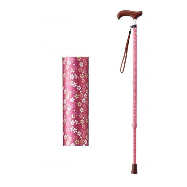 Welfan Cane - Dream Life Stick Slim Neck Patterned Telescopic Cane(Slim Type)(Pattern 2) ウェルファン 夢ライフステッキ スリムネック伸縮スリムタイプ