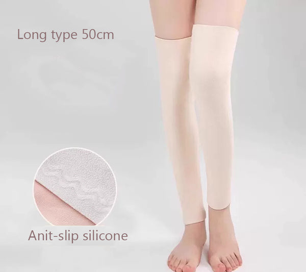 Keep Warm Leggings for Seniors Thickened Granular Velvet Long Tube Leg Protectors Knee Pads to Keep Warm of Knee Joints and Calf for Men and Women