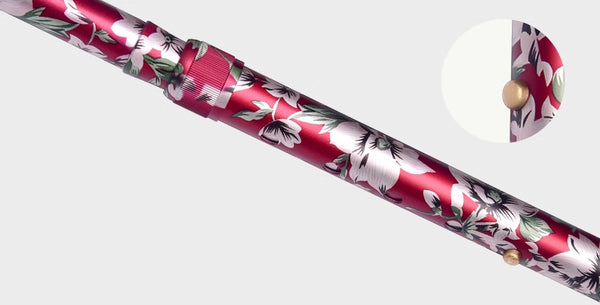 ichigo ichie folding cane with real wood handle(flora pattern1)