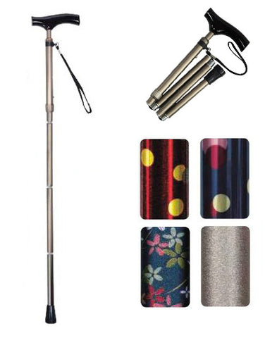 Shima Product Walking Cane - Folding Aluminium Slim Neck Telescopic SP Walking Stick 折りたたみSP細型ネックステッキ