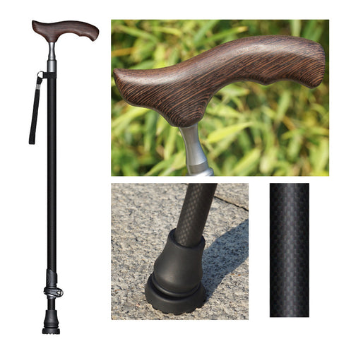 Pioneer Walking Cane - Carbon Fiber Slim Neck Telescopic Cane