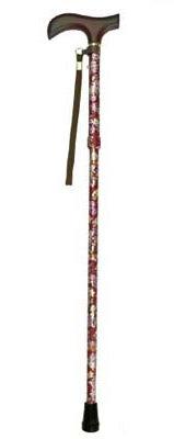 Welfan Cane - Dream Life Stick Patterned Telescopic Folding Cane(Slim Type) 夢ライフステッキ 柄杖折りたたみ伸縮型